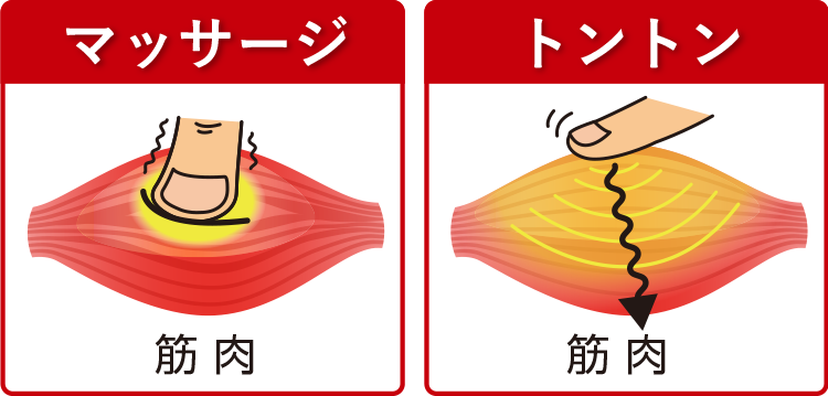 マッサージとトントン整体法の違い